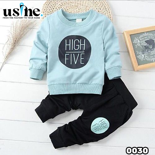 0030  ملابس اطفال ولادي شتوي بنطلون وسويتشرت HiGH FiVE