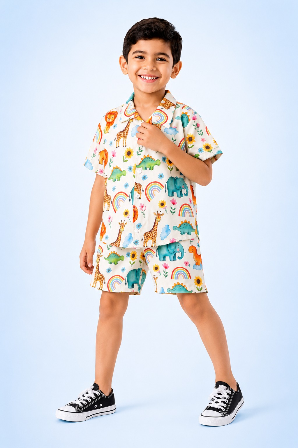 00015 قميص و شورت حيوانات